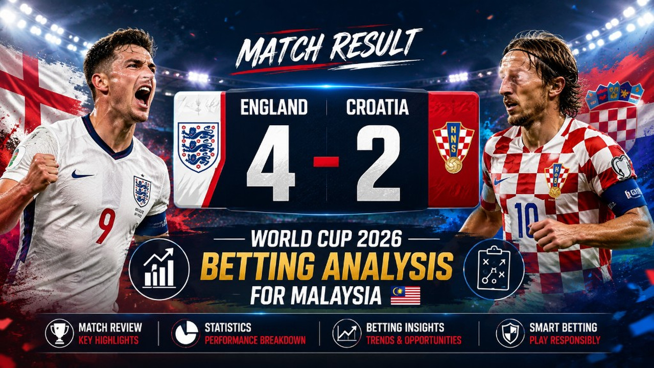 England 4–2 Croatia: Group L Result & World Cup Betting Malaysia — England 4–2 Croatia Group L — World Cup match result and betting