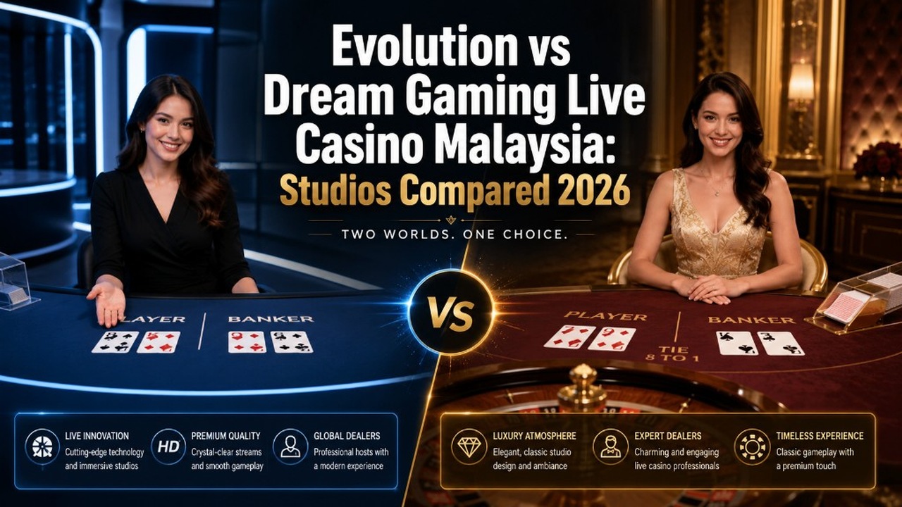 Evolution vs Dream Gaming Live Casino Malaysia: Studios Compared 2026 — Evolution vs Dream Gaming live casino — Lightning game shows vs Asian baccarat, VS split