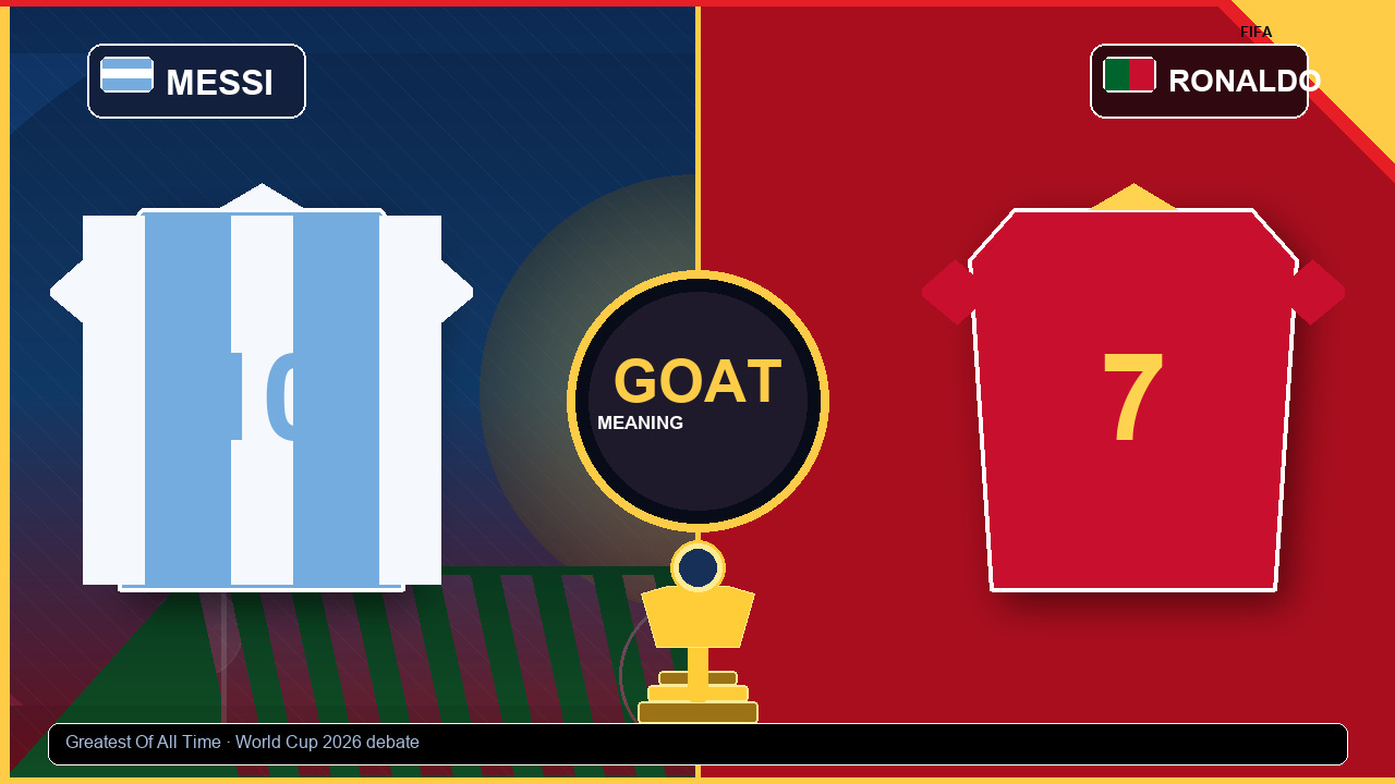 What Does GOAT Mean in Football? Messi, Ronaldo & World Cup 2026 — GOAT in football — Messi vs Ronaldo debate World Cup 2026