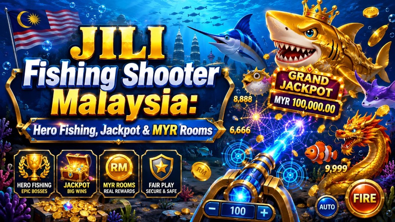 JILI Fishing Shooter Malaysia: Hero Fishing, Jackpot & MYR Rooms — JILI fishing shooter Malaysia — underwater arcade, Hero Fishing, Jackpot and gold coins
