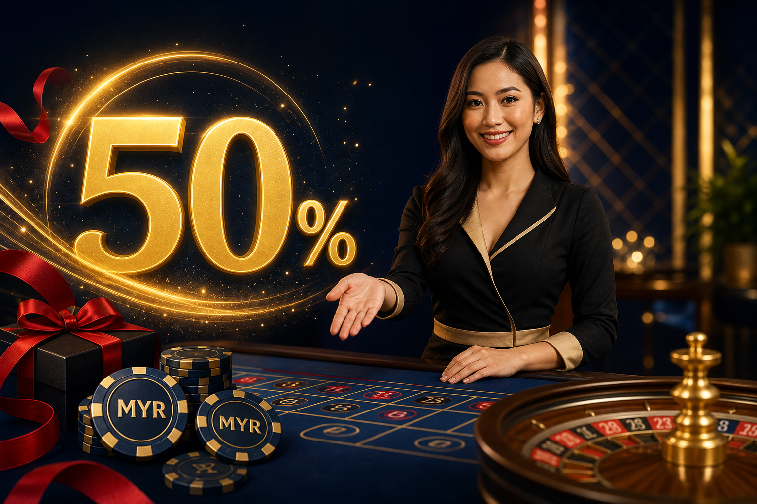 50% Live Casino Welcome Bonus Malaysia: Claim & Wagering Guide — Live casino welcome bonus — dealer studio and MYR chips