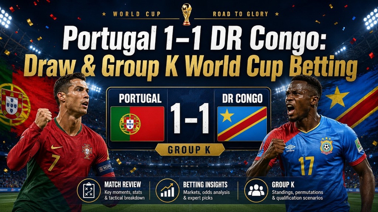 Portugal 1–1 DR Congo: Draw & Group K World Cup Betting — Portugal 1–1 DR Congo Group K draw — World Cup qualify betting