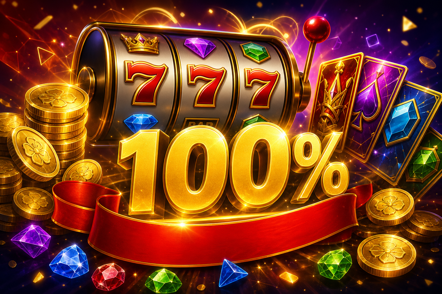 100% Slots Welcome Bonus Malaysia (MYR 1,000): Claim Guide 2026 — Slots welcome bonus — reels, gems and MYR promo stack