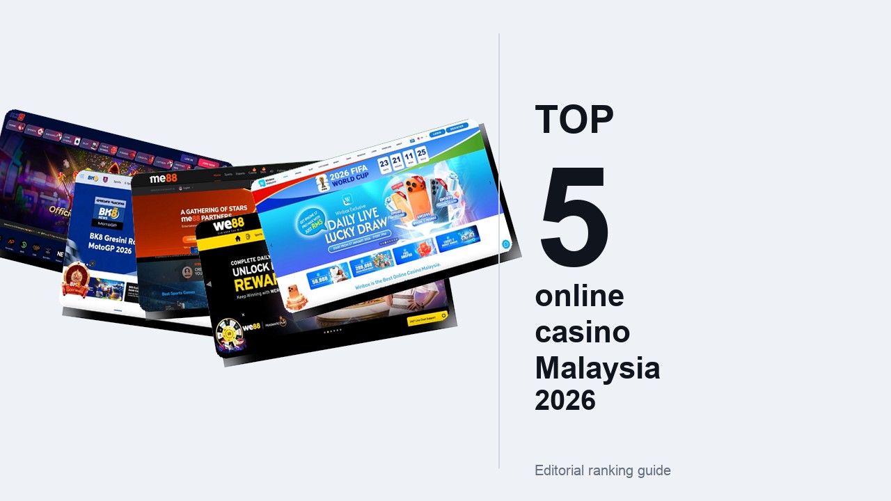 Top 5 Online Casino Malaysia 2026: BK8, ME88, WE88, Winbox & ILT8MY Ranked — Top 5 online casino Malaysia 2026 — site screenshots and ranking guide