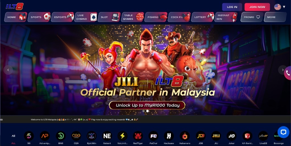 Online Casino Malaysia | ILT8MY Review 2026: Games, Promo & Trust — Online casino Malaysia ILT8MY review — homepage on laptop