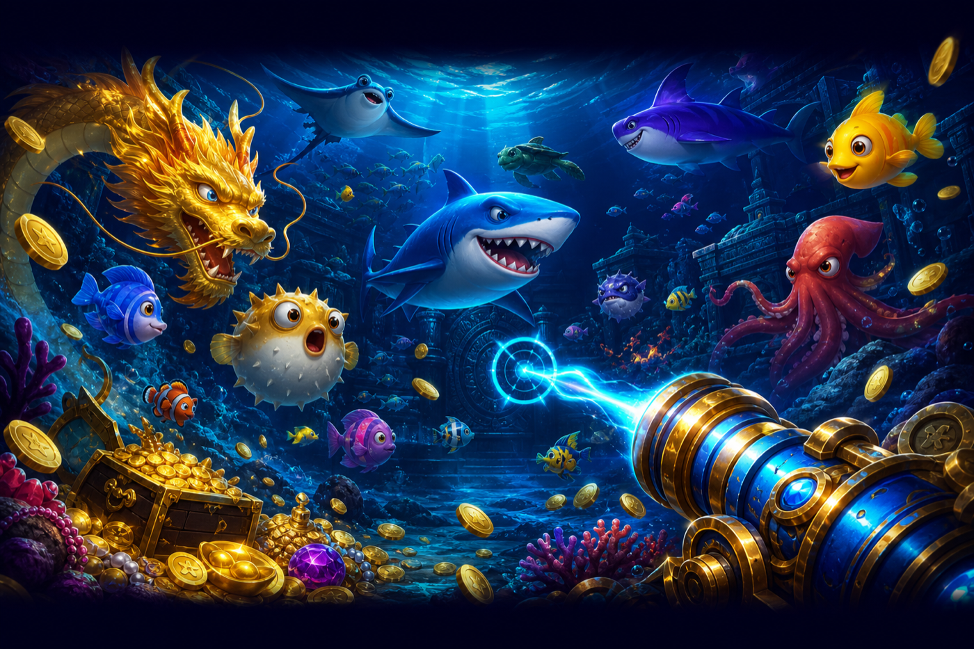 ILT8MY fishing games banner — arcade fishing and jackpots Malaysia