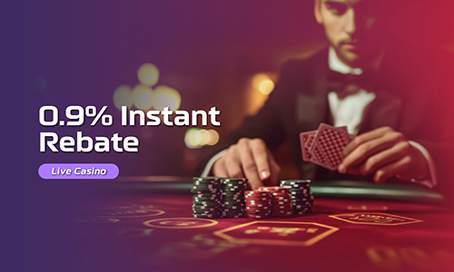 100% Free Baccarat promotion at ILT8MY — host at blue baccarat table with ILT8 chips